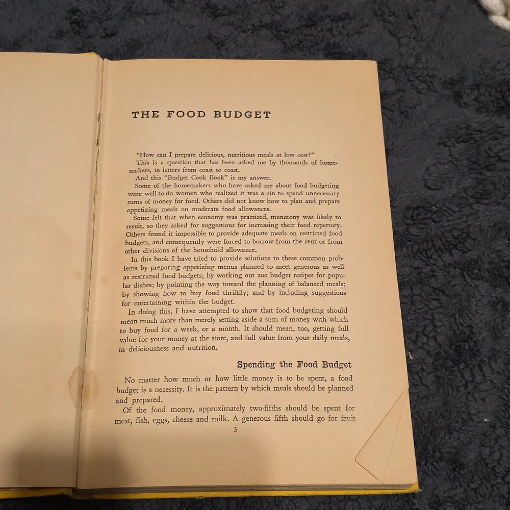 Vintage 1935 The Budget Cook Book by Ida Bailey Allen